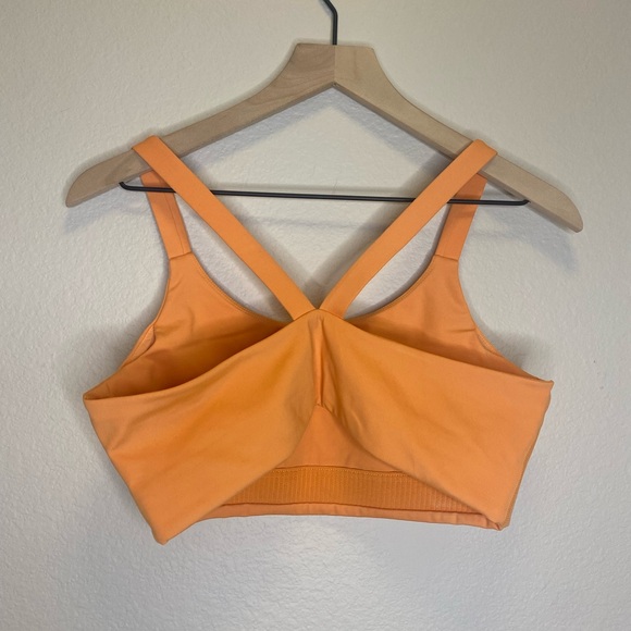 girlfriend collective Lou V-Back Sports Bra / Coral Orange / Size Large - Picture 5 of 5